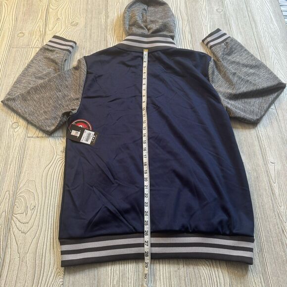 Colosseum Xavier Musketeers Logo Full Snap Hooded Jacket Men’s L Blue Gray New - Picture 13 of 14